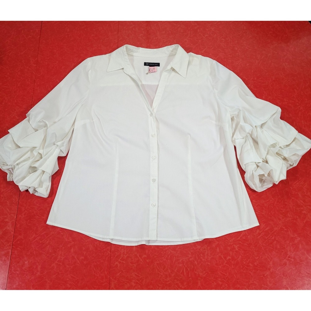 Edwardian ruffle bell half Sleeve Button Up Top Inc White Victorian Renaissance